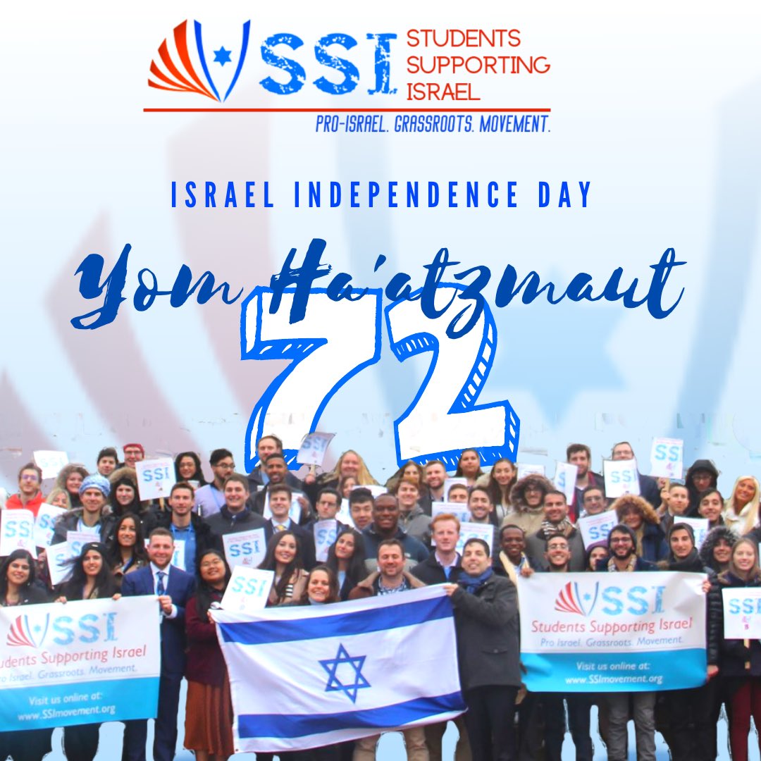 SSI_Movement's tweet photo. 72 Years ago, Israel was REborn! 

Today, and ALWAYS, SSI celebrates the ONLY Jewish state!  We will continue to support Israel 🇮🇱 as the nation of diversity and righteousness!  

Happy Independence Day, Israel!  SSI 💙’s YOU! 

#Israel #HomeAtzmaut #YomHaatzmaut #Israel72 🇮🇱🇮🇱🇮🇱 https://t.co/XQtLnsBN7s