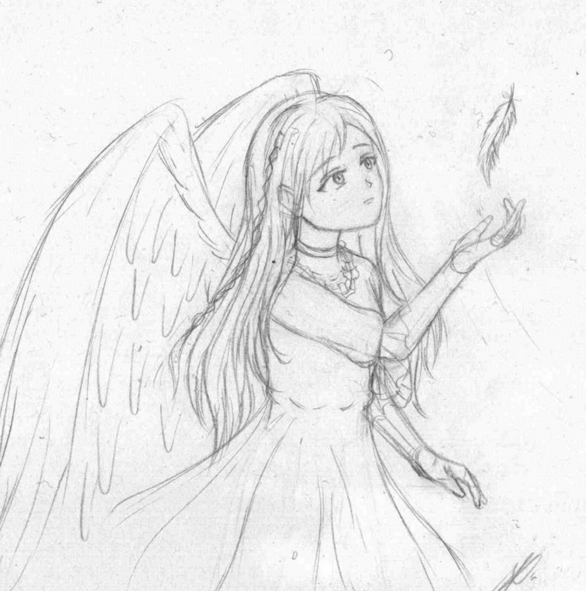 draws_noemi's tweet photo. Dibujo de mi OC Elena🌸, tenia mucho tiempo sin dibujarla 😅

#OC #pothook #angel https://t.co/JhMvy9kvh5