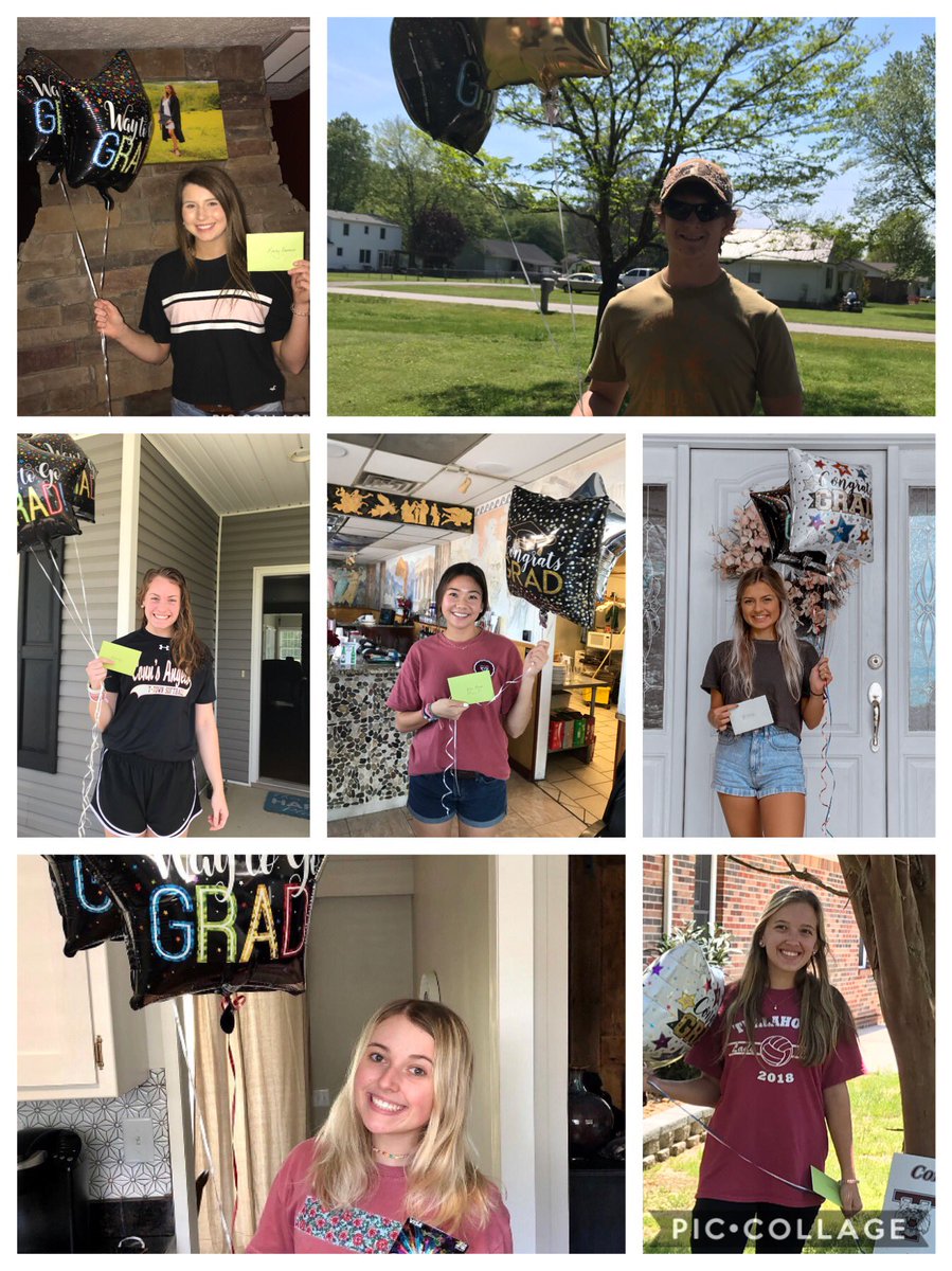 MonaBethMontoye's tweet photo. Scholarship deliveries to former Farrar Frogs! #Congratulations #onceafrogalwaysafrog #seniors2020 @TullahomaHS @JackTFarrar @TCSPublic @ScottHargrove4 @DeanRoseTHS @edens_debbie @PamTParker1 @pam_williams84 @tsforgey7 @AmberGluch https://t.co/oWtzHon7S4