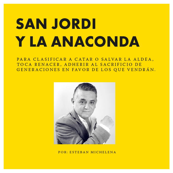SienteTame's tweet photo. Para clasificar a catar o salvar la aldea, toca renacer, adherir al sacrificio de generaciones en favor de los que vendrán. 
Conoce aquí 

'SAN JORDI Y LA ANACONDA' → https://t.co/mI2J95BAht
Por: Esteban Michelena https://t.co/7HuFJPVBZC