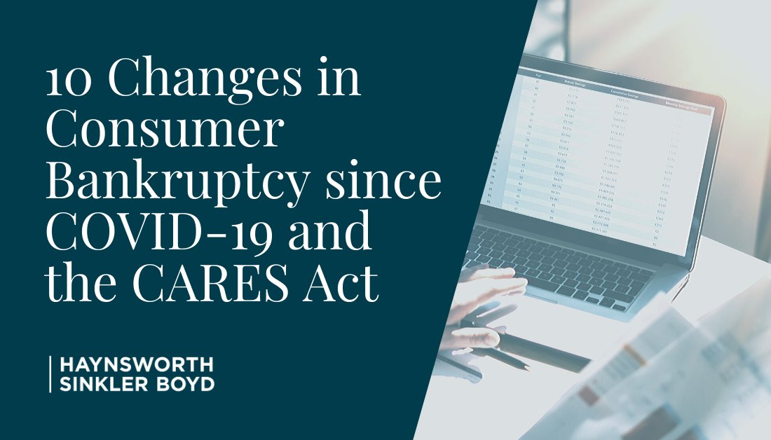 HSBlawfirm's tweet photo. #COVID19 and the CARES Act have changed the landscape of consumer bankruptcy cases. #HSBLaw's Kathleen Muthig outlines ten changes Creditors should be aware of today. Learn more here: https://t.co/QKLdJuLqNN https://t.co/5hVec825YF