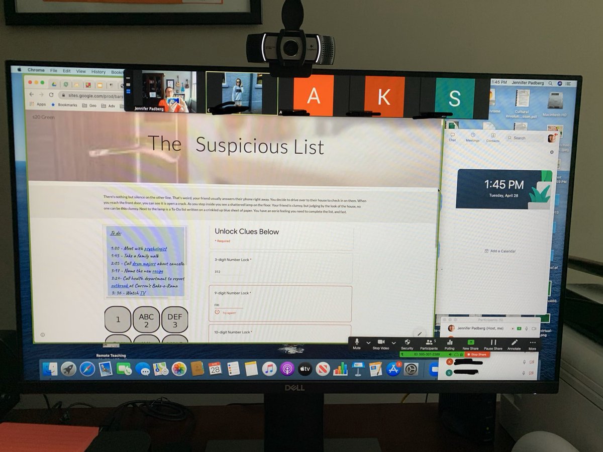 GeoGrrl's tweet photo. I am so proud of my Creative Minds elective classes!  They created digital Breakout Games for each other by combining the topics from their Genius Hour projects.  These are some tough puzzles! #BarstowConnected https://t.co/DDv3BRXoz2
