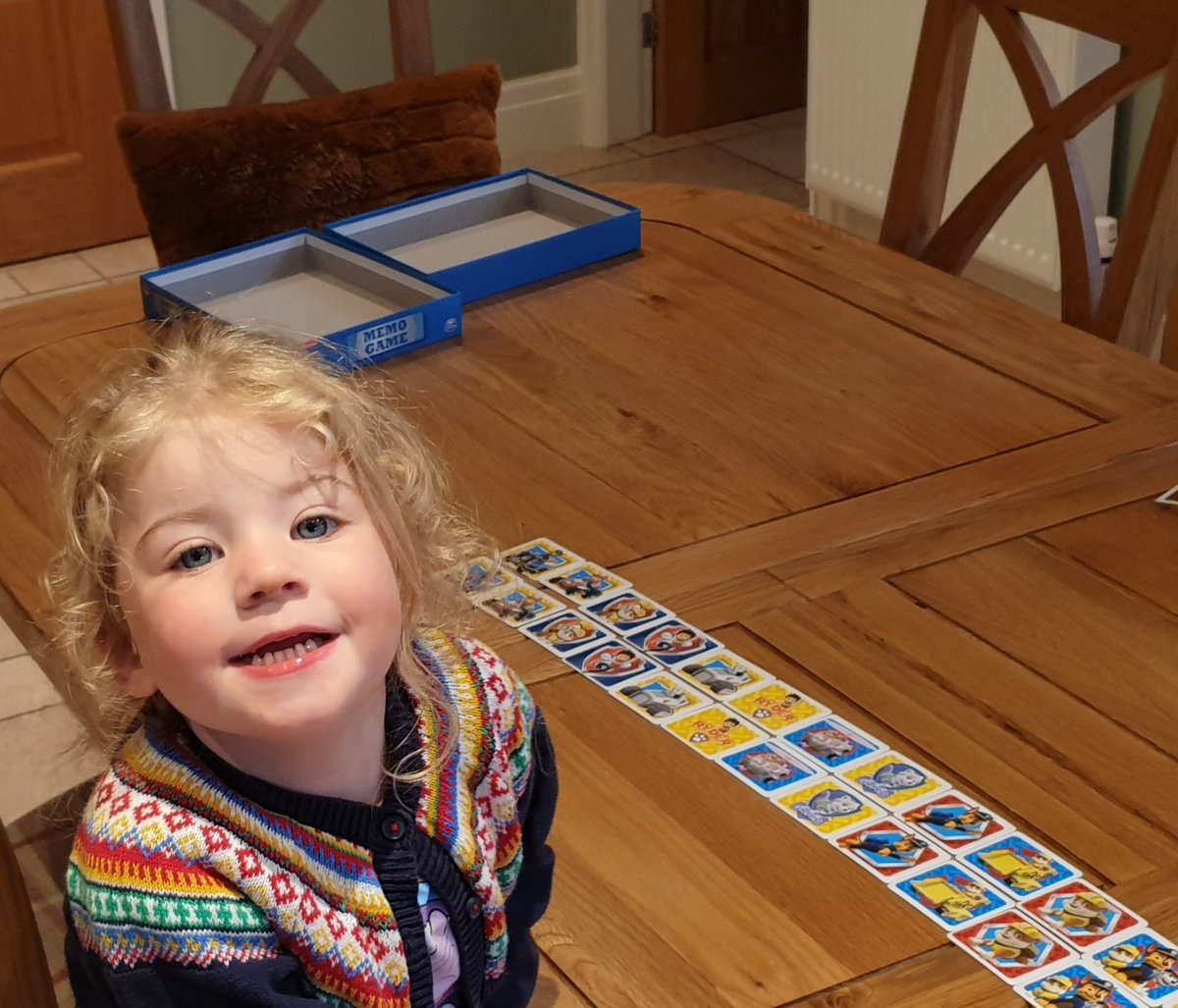 Izabella learning to select and match paw patrol cards. @FRISbutterflies @FRISladybirds. Working late at her office.