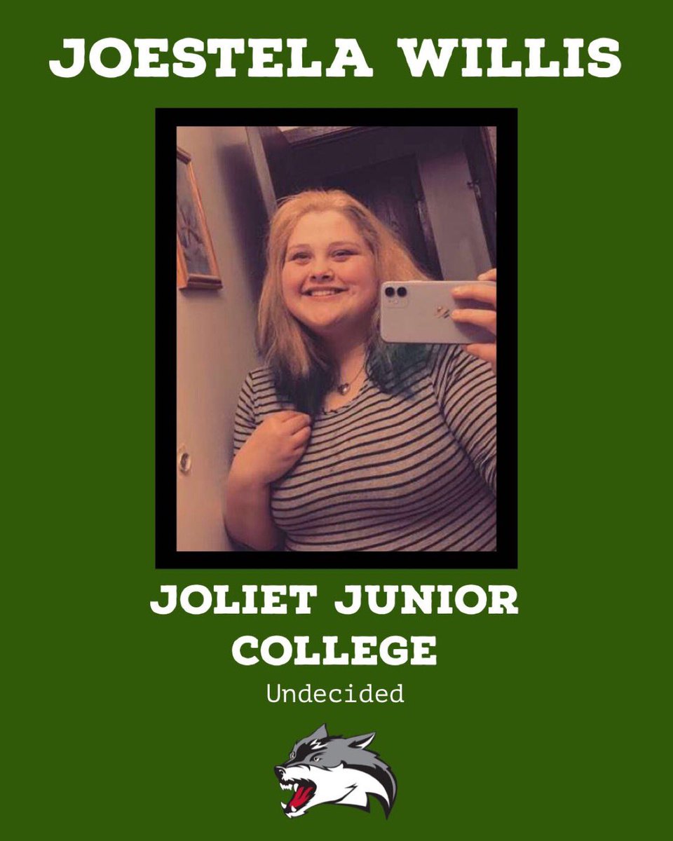 Congratulations to Joestela Willis on her acceptance to Joliet Junior College. Good luck and have fun next year!!