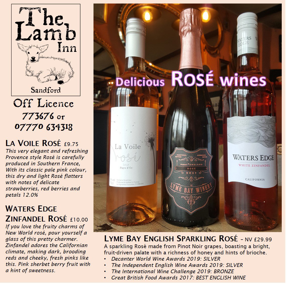 Rosé wine 🌹  #rosewine  #lambinnofflicence #deliciouswine #staysafe