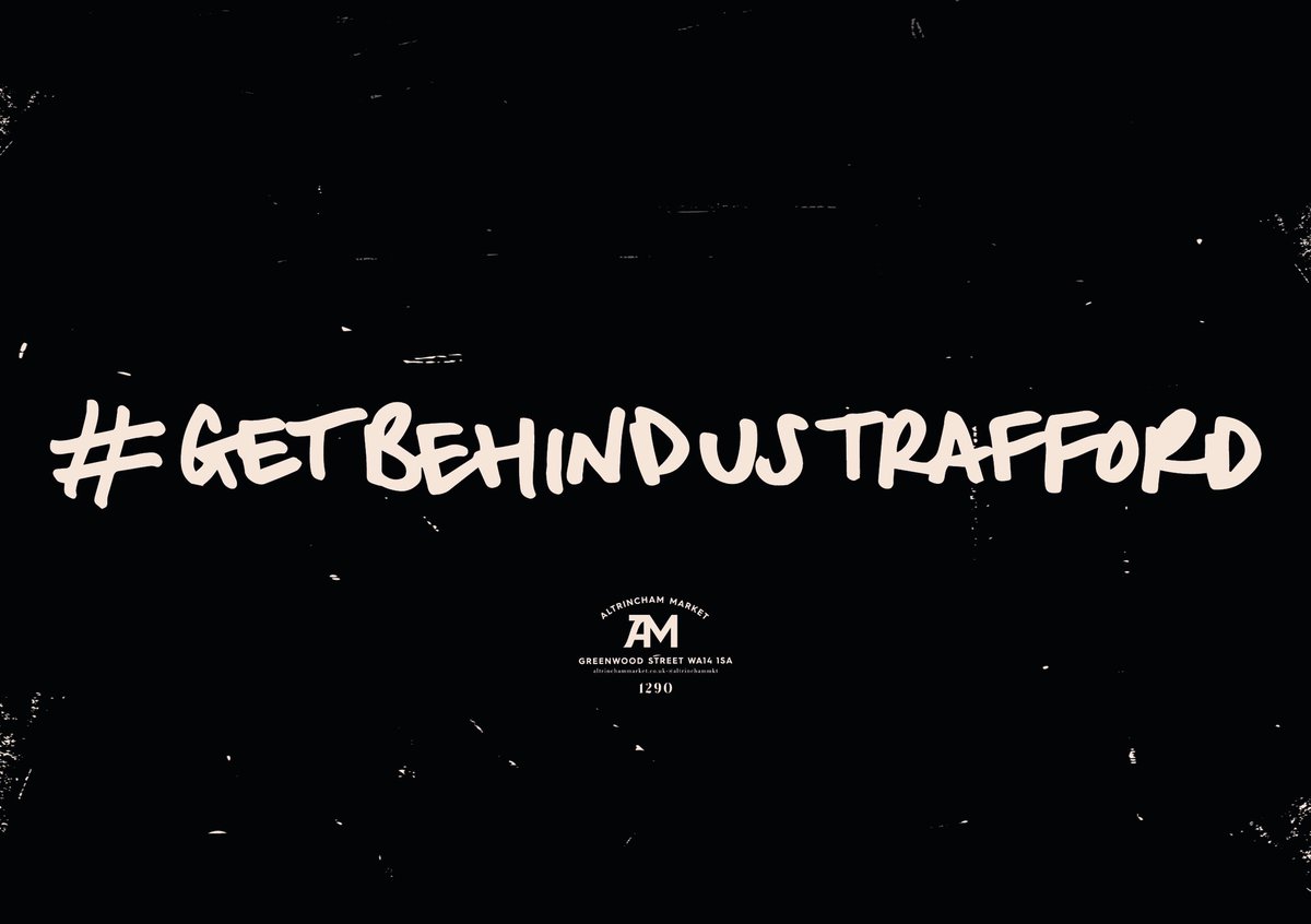 #GetBehindUsTrafford @SirGrahamBrady <a href="/TimperleyWard/">TimperleyNorth</a>  <a href="/CogginsGeraldin/">Geraldine Coggins</a> @mikeymagnetic <a href="/DJerrome/">Dan🌻Jerrome</a> <a href="/AndyBurnhamGM/">Andy Burnham</a>.. #WeAreAllInThisTogether