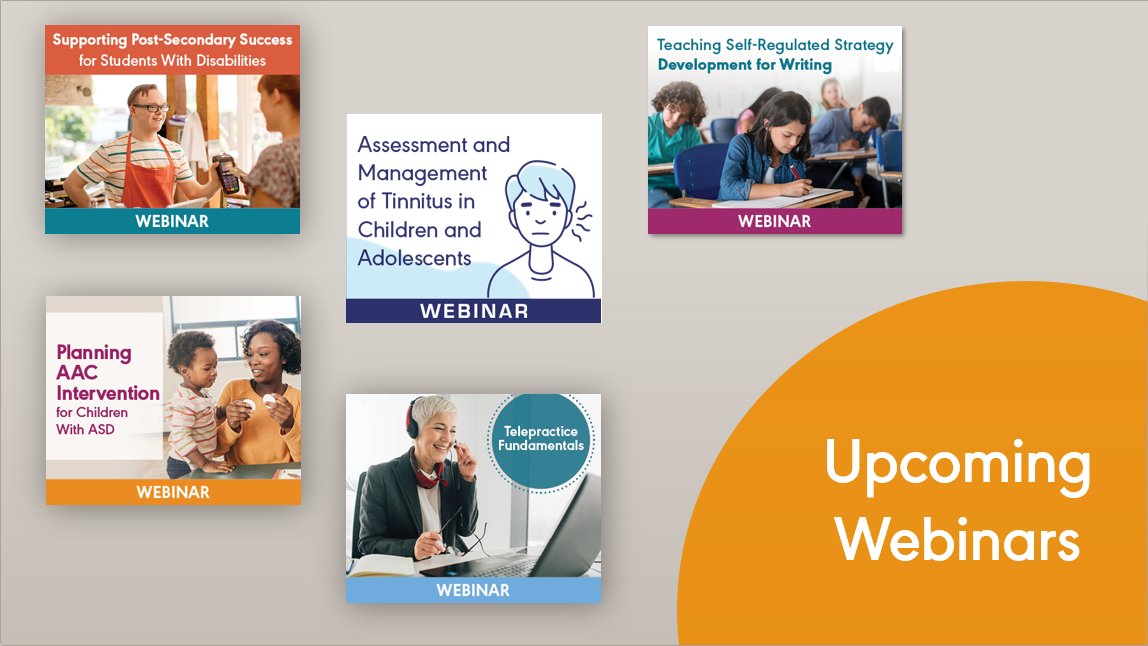 ASHAWeb's tweet photo. Looking to enhance your skills and boost your toolkit? Check out live webinars on essential topics such as #tinnitus #AAC #telepractice and more! ASHA members: Log into your free #ASHALearningPass to learn more about these webinars. https://t.co/ej1YkhilvB #slpeeps #audpeeps https://t.co/VWiIduyWel