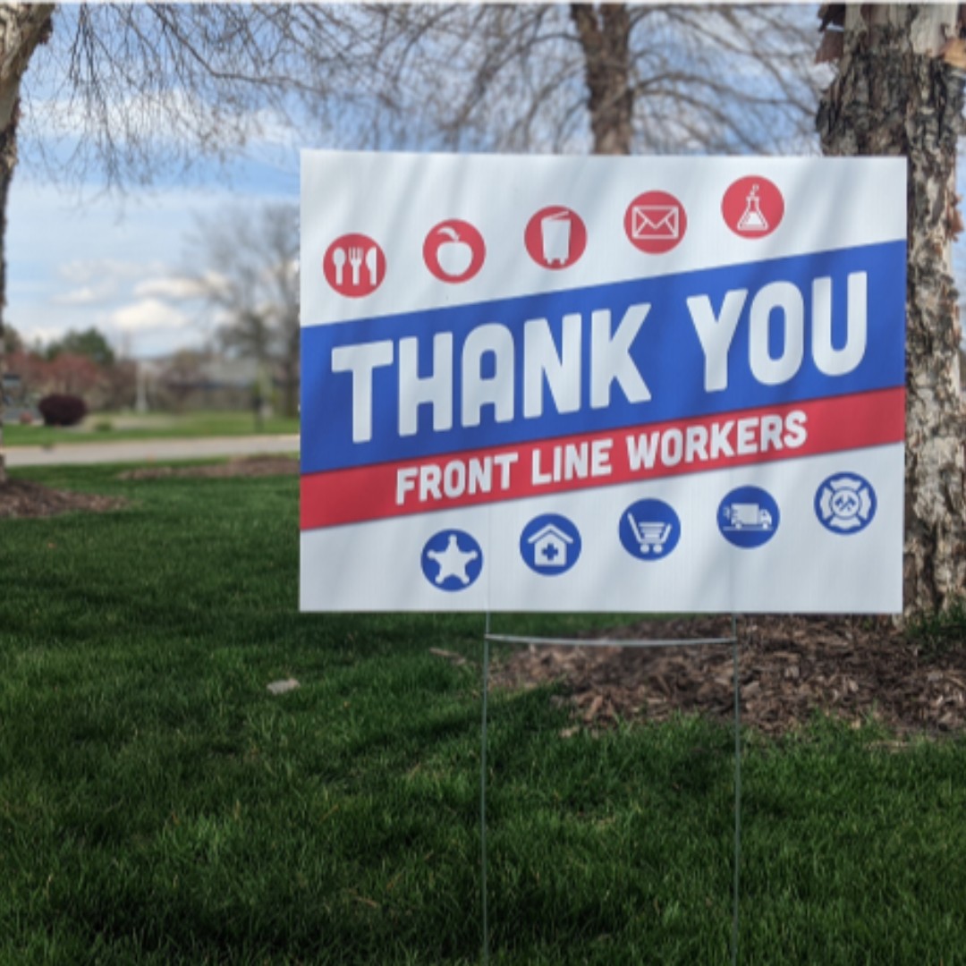 Just in time for Nurse's Week!  Show your support for our healthcare workers and ALL of those on the front lines.
$15/sign with $5 of EVERY purchase going to the COVID-19 response through Spectrum Health Foundations.
Call: 616-949-7446 or email: 467@fastsigns.com