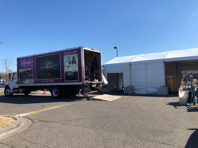 Yesterdays weather was tent setting up weather!