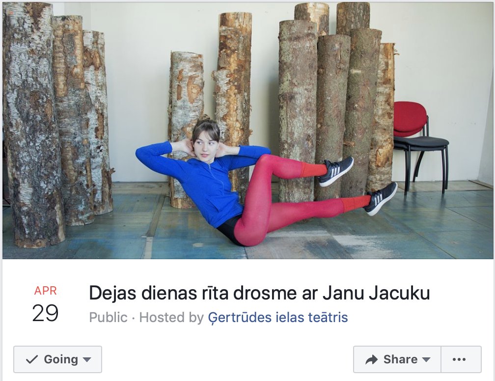 DEJASDIENA's tweet photo. Rīt, 29. aprīlī plkst. 9.00, ieskandinot Starptautisko dejas dienu, aicinām ikvienu piedalīties FB live rīta rosmē - Dejas dienas rīta drosme ar Janu Jacuku .
Dejo mājās!
#Dejomājās #Dejasdiena2020 #InternationalDanceDay https://t.co/yctsFdYVyG