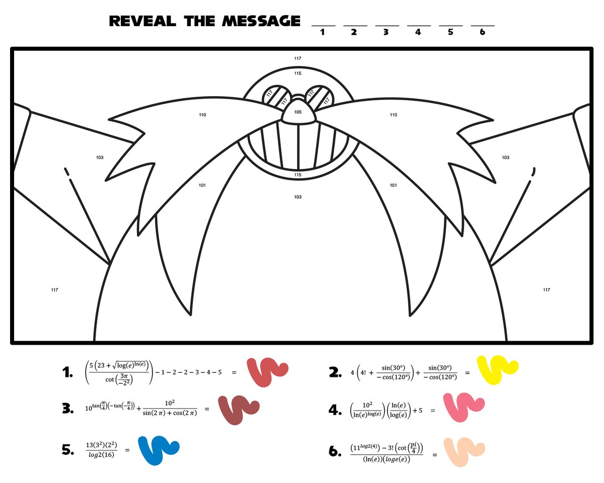 It doesn't take 300 IQ to figure out Eggman's Paint by Numbers for Beginners. 