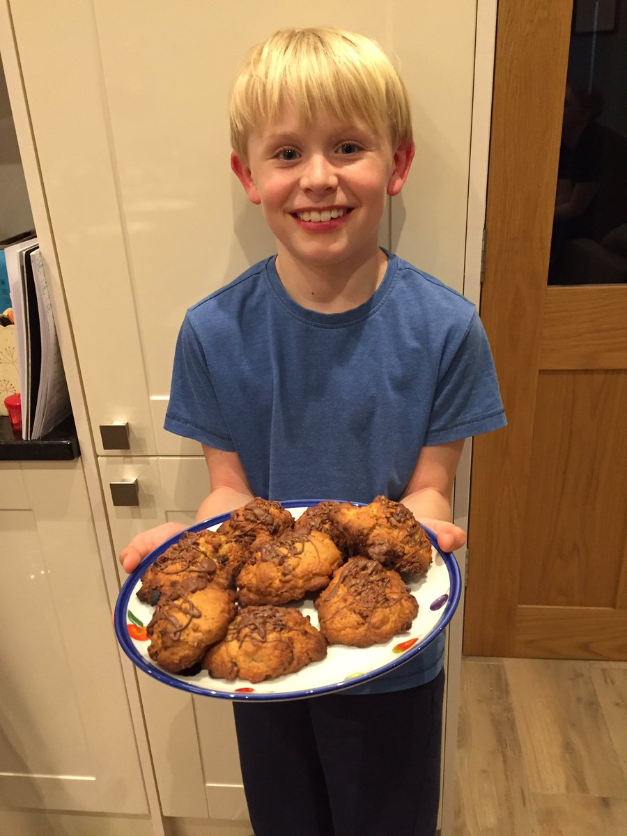 Beckster0772's tweet photo. Ollie enjoyed his year 5 Maths task today baking Moon Rocks. Who knew....it takes 8 chocolate chips to make up 1g 😋 #StamfordGreenPics https://t.co/LQp772F8X4