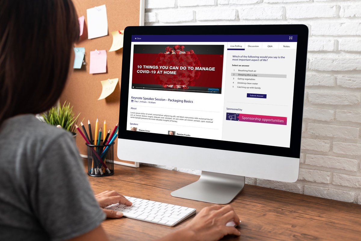 Create a fully integrated online experience for attendees with a live stream of your event and our Interactive Sessions, side-by-side on a single screen. Integrate w/ Zoom, DaCast, MUX or other HLS server. Visit upstreamevents.ca for more info. #stayconnected #eventprofs