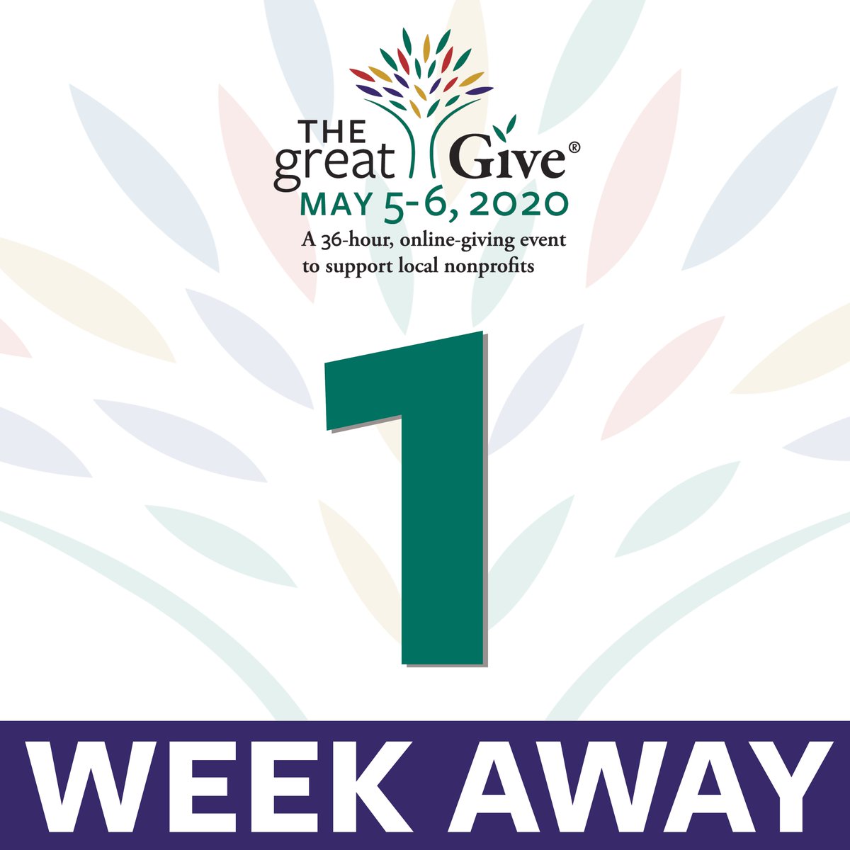 The Great Give 2020 is just a week away...are you ready?

Head to TheGreatGive.org to check out which of your favorite local organizations are participating and return May 5-6 to show your support! 

#TheGreatGive