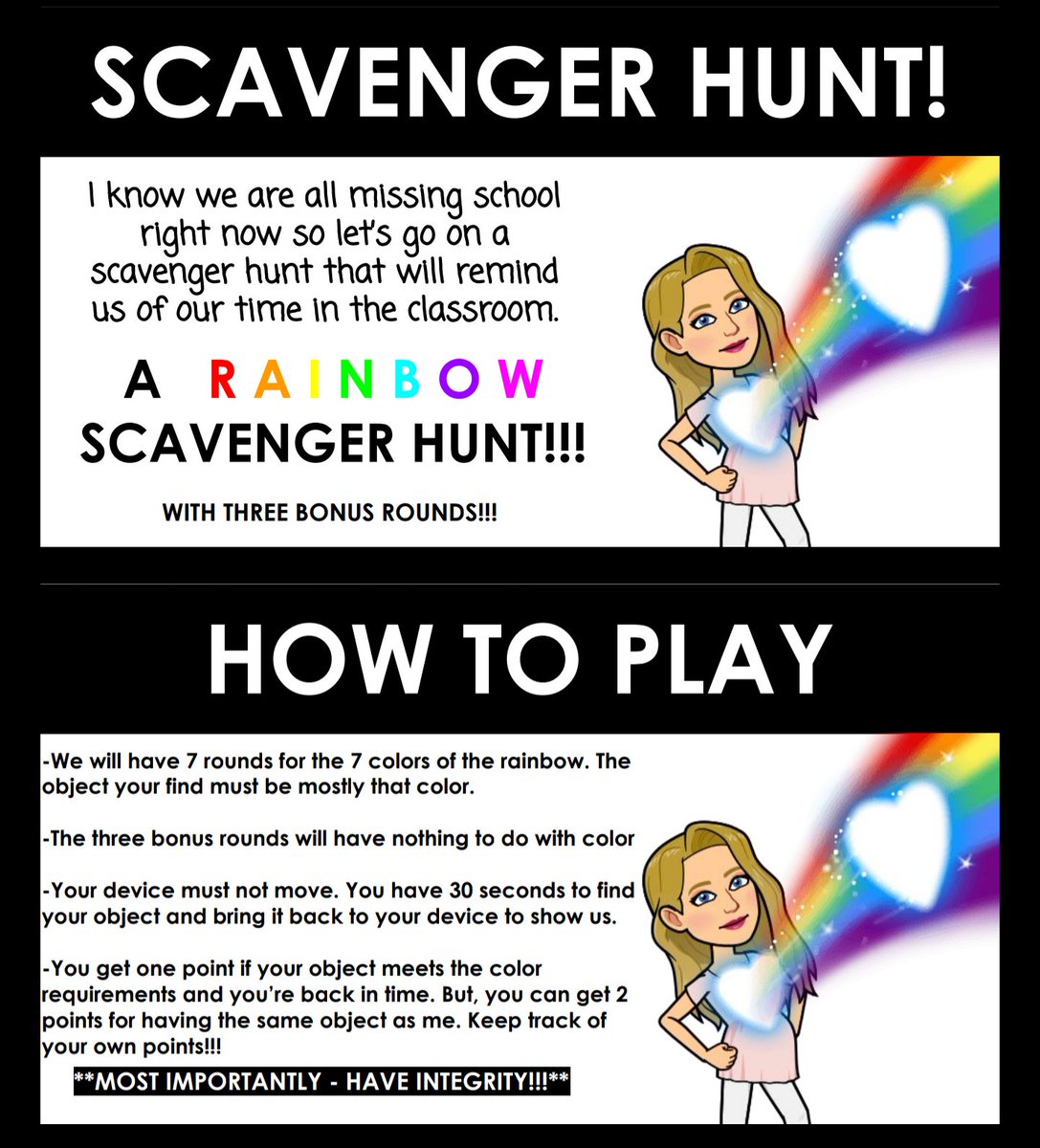 Now that we've really progressed in our remote learning skills it was time to have some fun in our morning meeting! We had a blast hunting for items around our homes! Can't wait til our next hunt on Thursday! <a href="/HortonsCreekES/">Hortons Creek ES</a>
🌈🌈🌈 #hawksdoitdifferent #togetherisbetter
