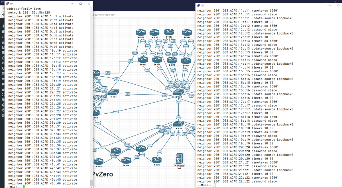 Ipvzero Today S Lab Automated Ospf Bgp Deployment Over Ipv6 No Need For Ip Unnumbered This Time All Loopbacks And Link Locals Gets The Job Done Full Mesh Ibgp 1225 Peers Execution Super Fast Devnet T Co C1bhnpe4eu Ipvzero Today S Lab Automated Ospf Bgp Deployment Over Ipv6 No Need For Ip Unnumbered This Time All Loopbacks And Link Locals Gets The Job Done Full Mesh Ibgp 1225 Peers Execution Super Fast Devnet T Co C1bhnpe4eu