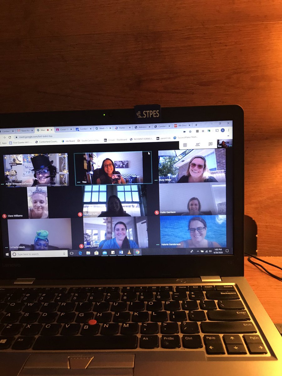 Our fabulous 4th grade team today during PLC! 🦜🚀💻 <a href="/MijoWhite77/">Amy White</a> <a href="/StpesElem/">STPESElem</a>