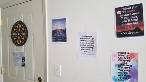 MindLanguageCHI's tweet photo. Decided to print and post these all around my place today. Becoming mentally healthier is about what works for you. #mentalhealth #Endthesilence #Fightfor10 #Motivation https://t.co/Ra2xfIOrFg
