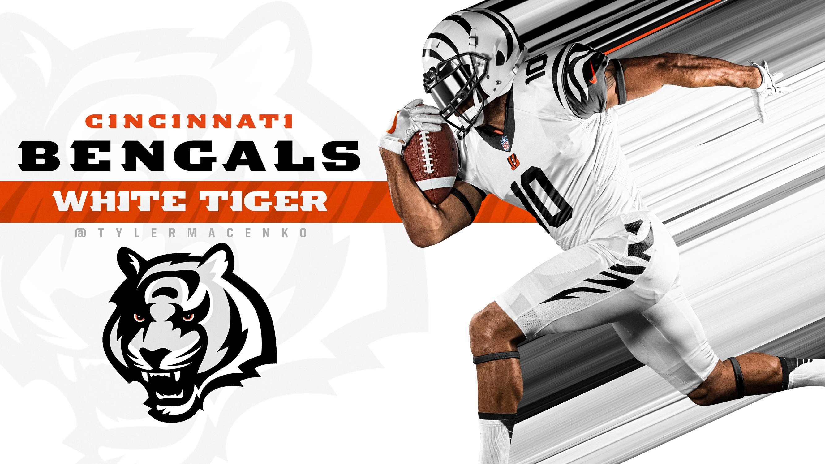 Quick Mock up of the Bengals White Tiger alternate uniform I just made :  r/bengals