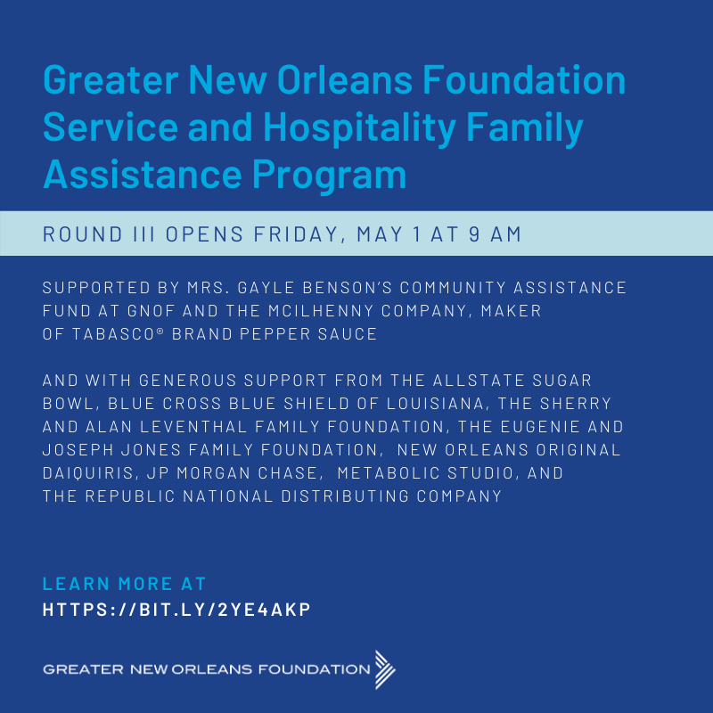 We announced $160K in new grants from LA Service &amp; Hospitality Family Assistance Prog., an initiative to support low-income restaurant/bar, hotel, catering/event staffing employees impacted by COVID-19 + who are working to support children/elderly parents bit.ly/2Ye4aKp