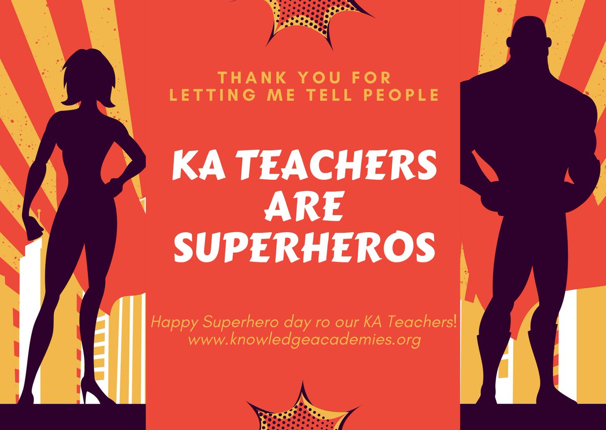 Happy #superheroday to our #KATeachers @NobleEduInit #LearningInPlaceTN @K12Leader @Sherry_Ann_