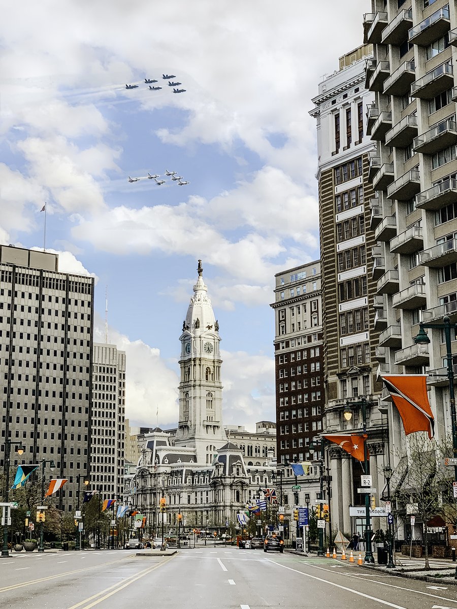 Raise your hand if you caught the <a href="/BlueAngels/">Blue Angels</a> and <a href="/AFThunderbirds/">Thunderbirds</a> salute to Philadelphia's healthcare workers and first responders! ✈️