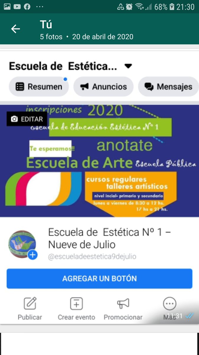 Escueladeestet2's tweet photo. Nuestros canales #yomequedoencasaconarte escuela de educación ESTÉTICA 1 - 9 de Julio Bs As @BAeducacion @asesoramasche1 @dearprovincia @Paulasigis https://t.co/9fsOAfdANl