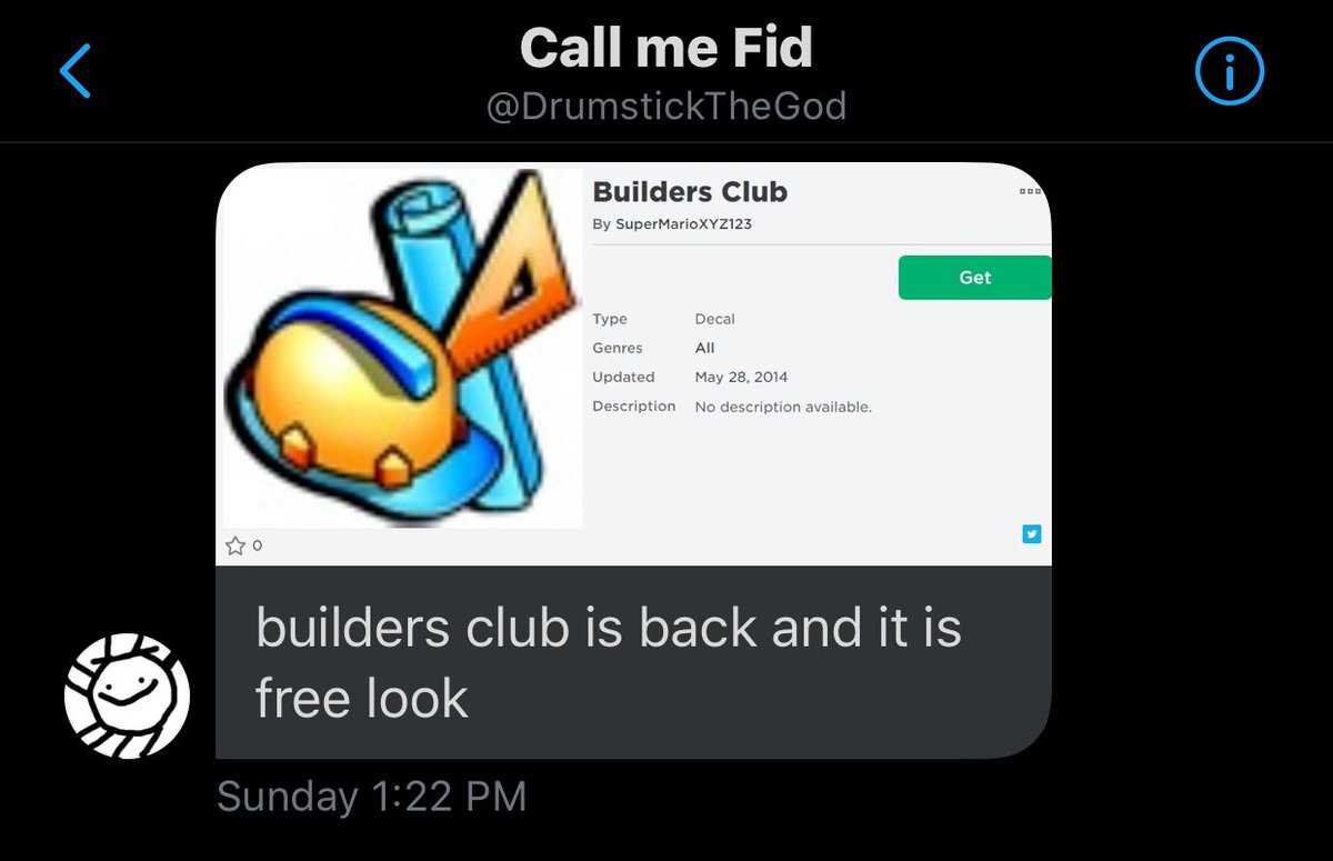 News Roblox On Twitter Free Builders Club