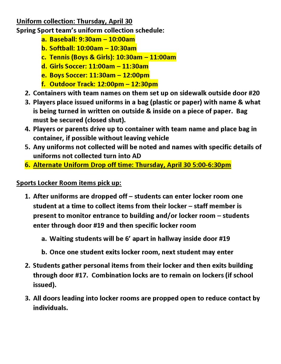 WHS Athletics (@whs_lionsad) on Twitter photo Spring Sport Athletes - uniform collection & sport locker clean out day is this Thursday, April 30 at designated team times. Please see the schedule by visiting Warhill Athletic page. GO LIONS!! <a href="/WarhillPep/">WARHILL PEP</a> <a href="/WarhillB/">Warhill Baseball</a> <a href="/WarhillSoccer/">Warhill Boys Soccer</a> <a href="/WarhillHigh/">Warhill High School</a> #lionpride Spring Sport Athletes - uniform collection & sport locker clean out day is this Thursday, April 30 at designated team times. Please see the schedule by visiting Warhill Athletic page. GO LIONS!! <a href="/WarhillPep/">WARHILL PEP</a> <a href="/WarhillB/">Warhill Baseball</a> <a href="/WarhillSoccer/">Warhill Boys Soccer</a> <a href="/WarhillHigh/">Warhill High School</a> #lionpride