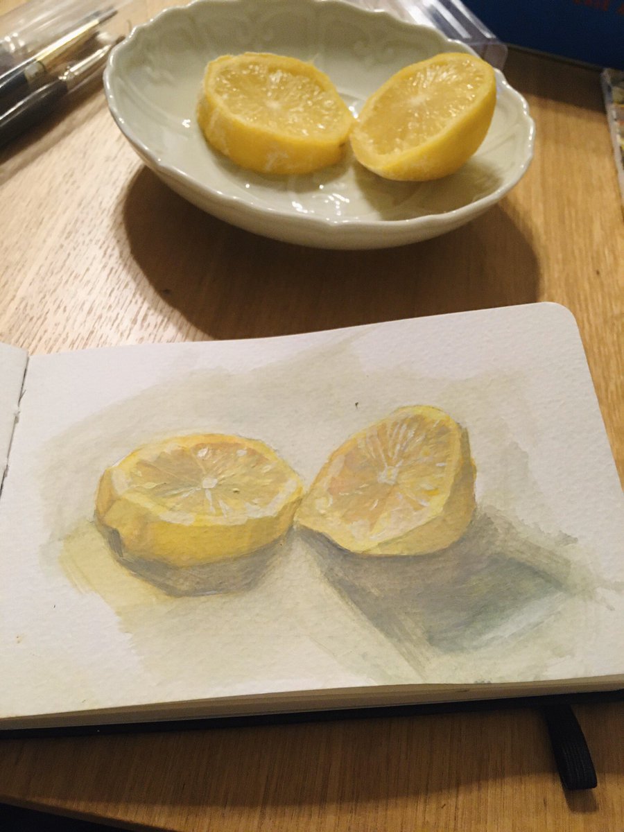 Yukiyokoo Draw 腐ったレモン トン活 Sketch Sketchbook Winsorandnewton Gouache Watercolor Lemon Stilllife Yukiyokoo Draw 腐ったレモン トン活 Sketch Sketchbook Winsorandnewton Gouache Watercolor Lemon Stilllife