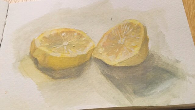Yukiyokoo Draw 腐ったレモン トン活 Sketch Sketchbook Winsorandnewton Gouache Watercolor Lemon Stilllife Yukiyokoo Draw 腐ったレモン トン活 Sketch Sketchbook Winsorandnewton Gouache Watercolor Lemon Stilllife