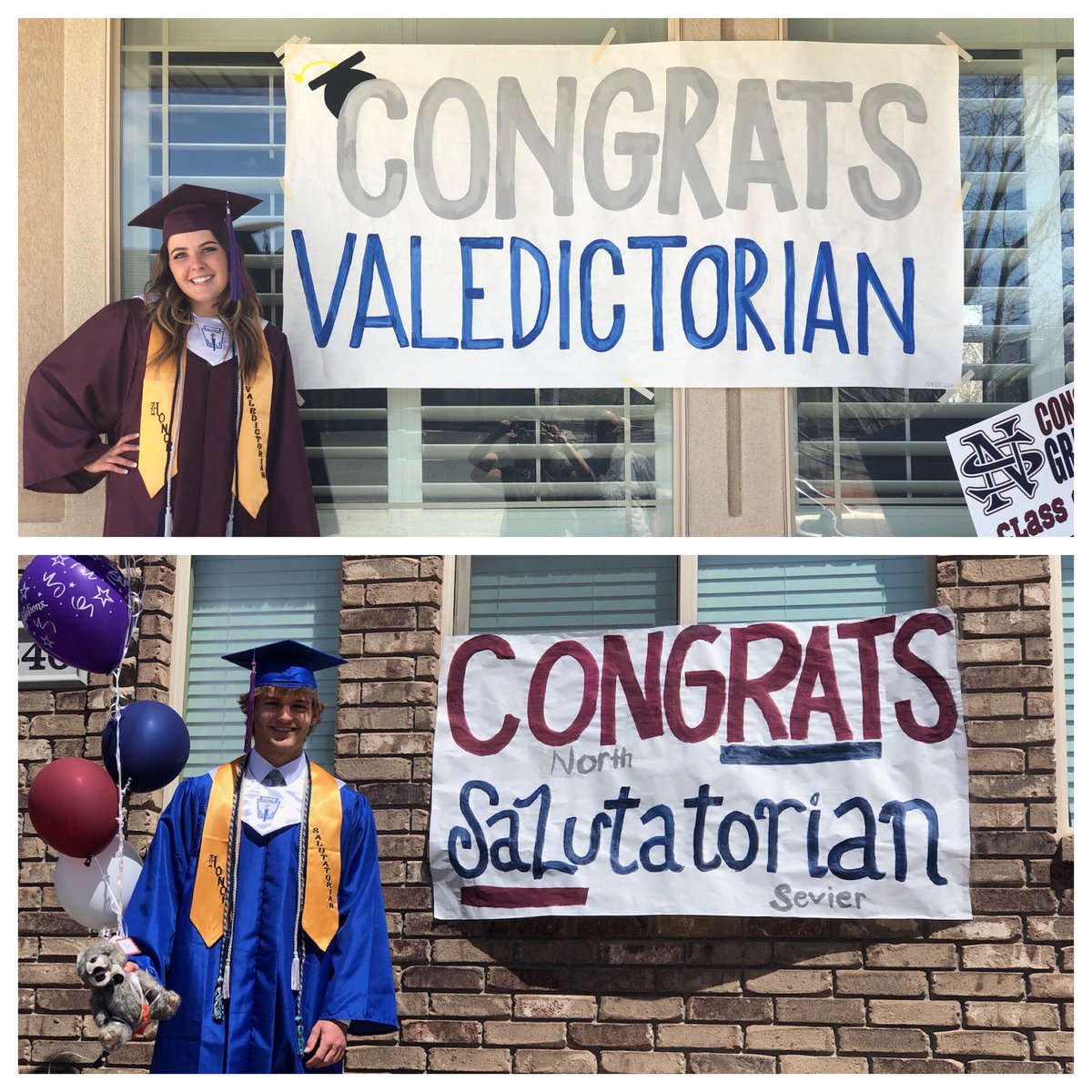 We would like to officially announce Brooke Roper as our 2020 Valedictorian and Kyler Johnson as our 2020 Salutatorian!! Congratulations!! #Classof2020 #seviersdstrong