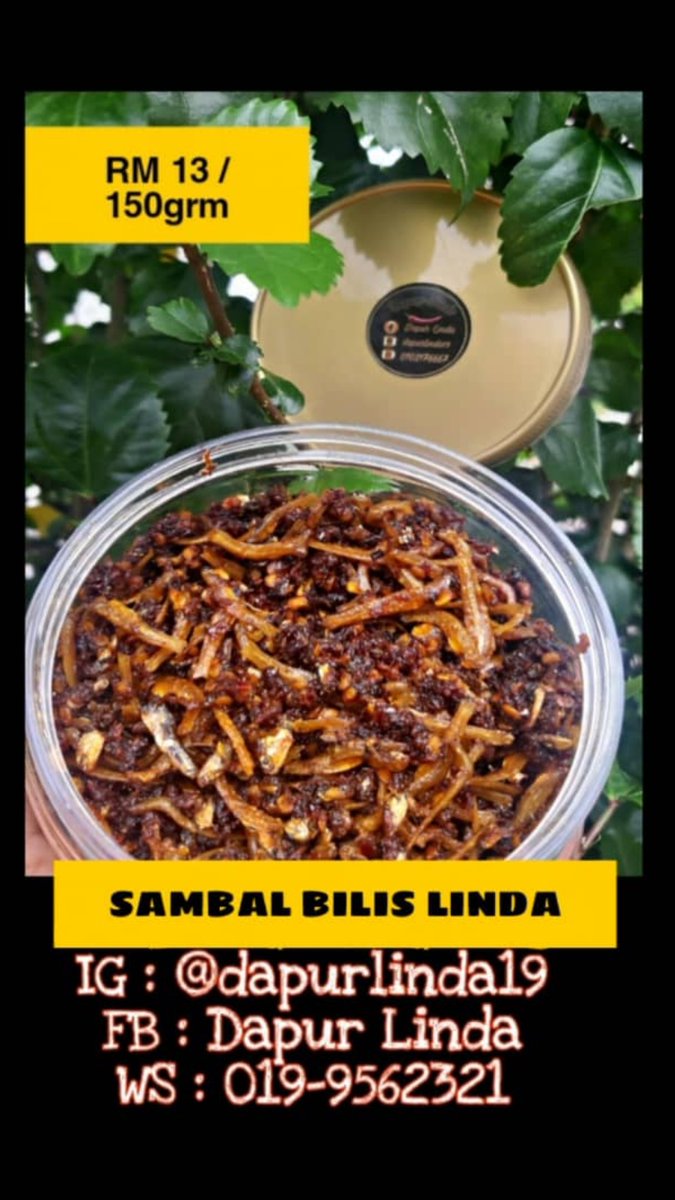 azrol_afifi's tweet image. Sambal Bilis Garing 🔥

1 BEKAS =  RM 13 (150gram)

#DapurLinda #SambalBilisGaring #SBG
#CukupPedasKeTu