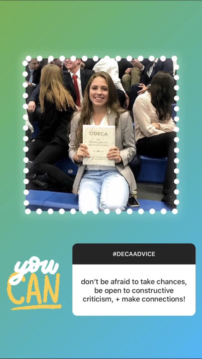 shswdeca's tweet photo. It’s day two of #DECAICDC week and we got some great #DECAAdvice from our members today! @DECAInc https://t.co/rAkWORJhe7