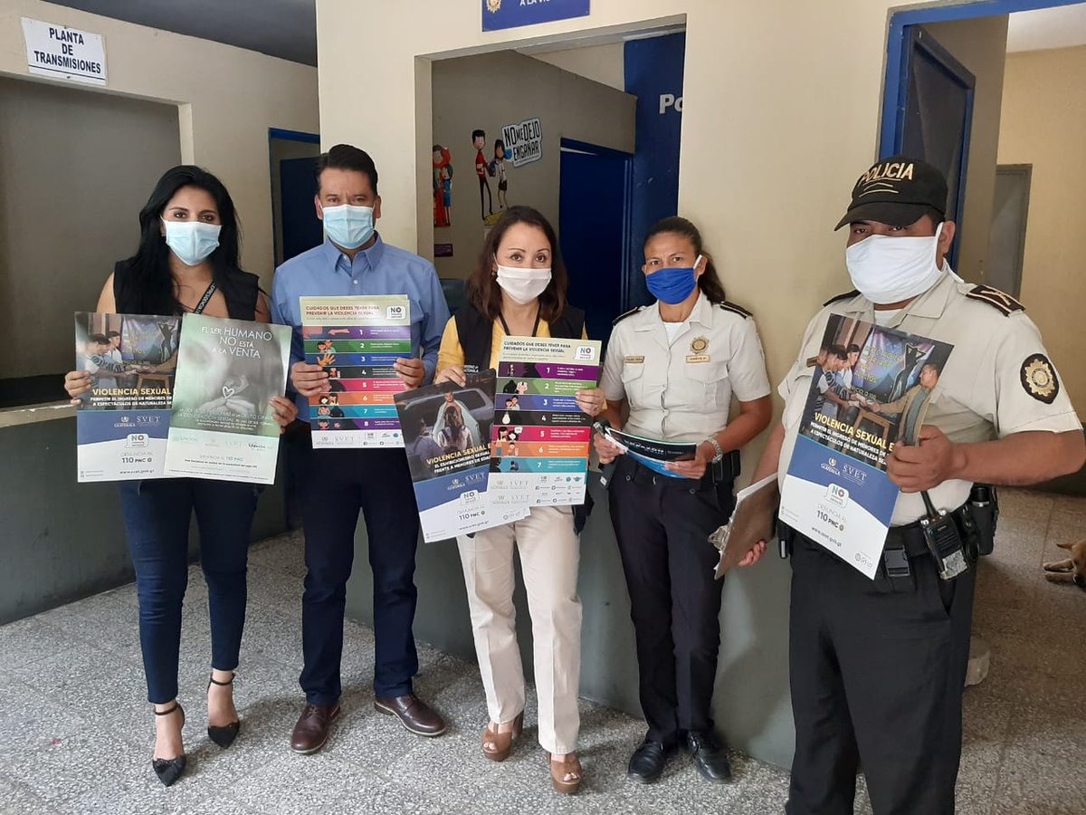 #Guatemala | La Secretaría contra la Violencia Sexual, Explotación y Trata de personas realiza entrega de material informativo y de prevención sobre los delitos VET en la Municipalidad de Amatitlán y en la Sub Comisaría 15-21 #SVET #JuntosSaldremosAdelante