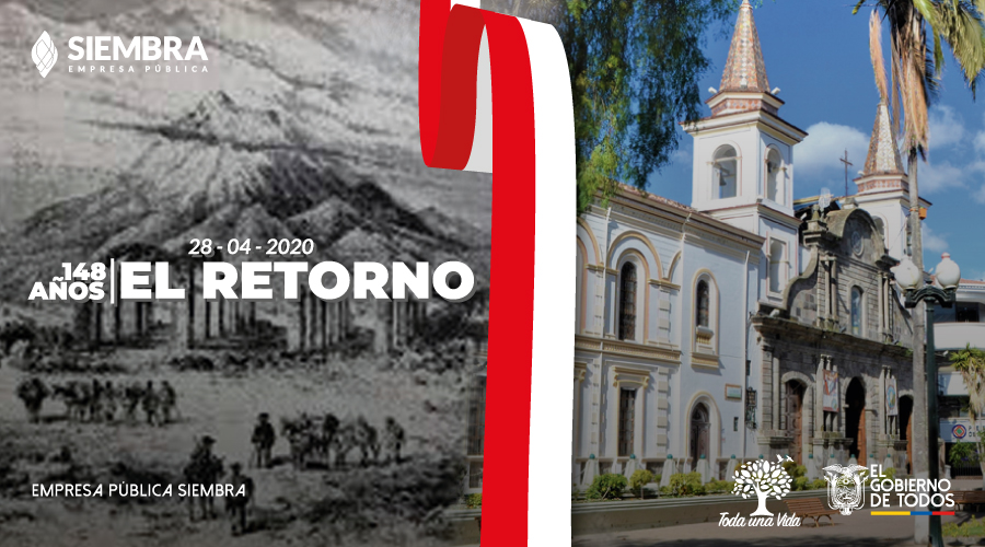 📍Un saludo fraterno a la población de Ibarra 🤝que conmemora 148 años de la reconstrucción y refundación de la ciudad. 🎉🏘️El Retorno de los ibarreños, forma parte de la historia como ejemplo de esfuerzo y valentía de su gente, tras el terremoto del 16 de agosto de 1868 💪👍.