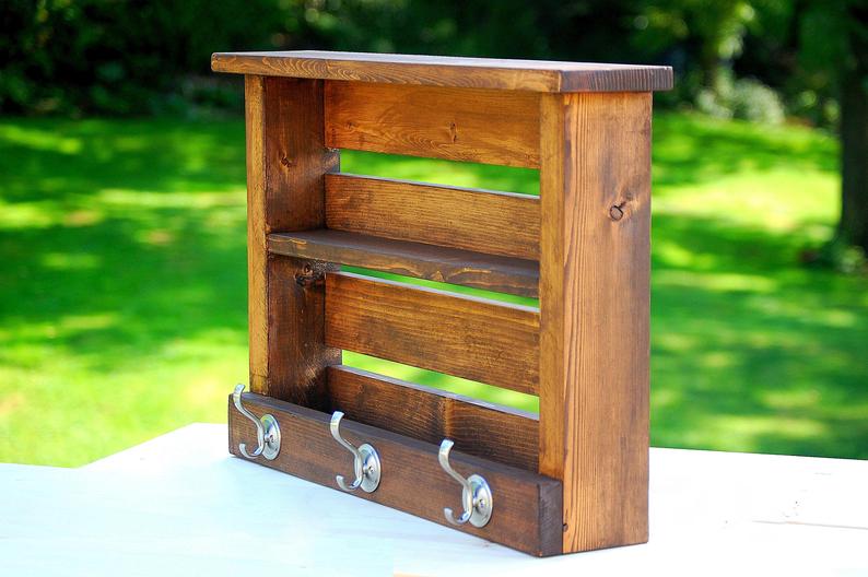 PennRusticsLLC's tweet photo. A whole latte love - coffee anyone? ☕️  How cute is this!  Check out this adorable wood #coffee bar station that was made from a coat rack!  #etsy #standwithsmall https://t.co/EzSQgy6JQV https://t.co/psRxdvgR2n