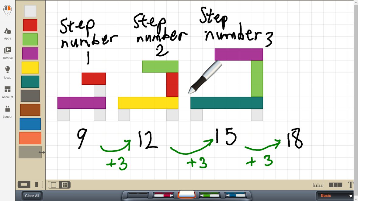 Simon_Gregg's tweet image. Moving on to growing patterns with Gr 5 tomorrow. I've made a video, talking about one I've made, using @brainingcamp, and I'm asking them to make their own.
#visualpatterns