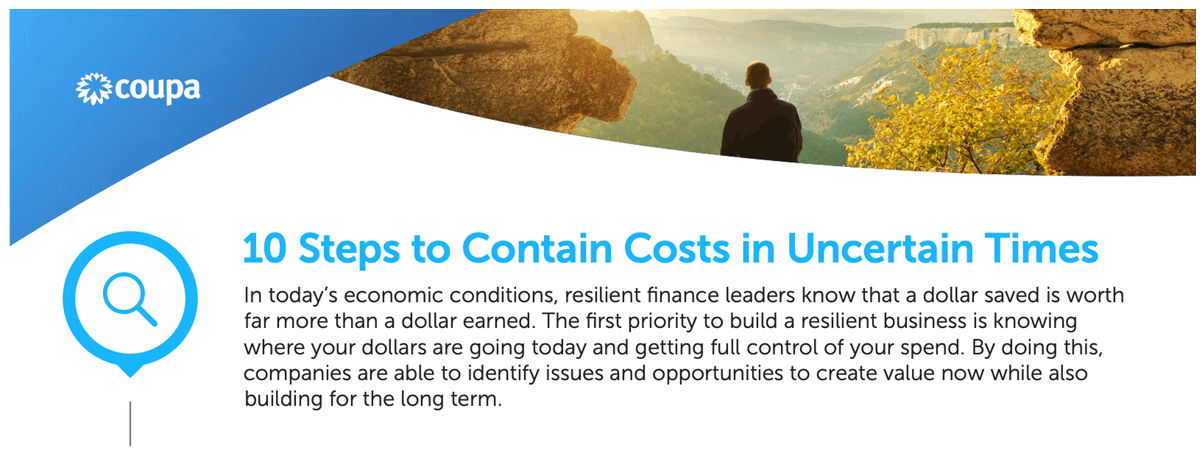 10 Tips to Contain Costs in Uncertain Times. buff.ly/3bMlOJf #BSM #resilience #ShelterInPlace @coupa
