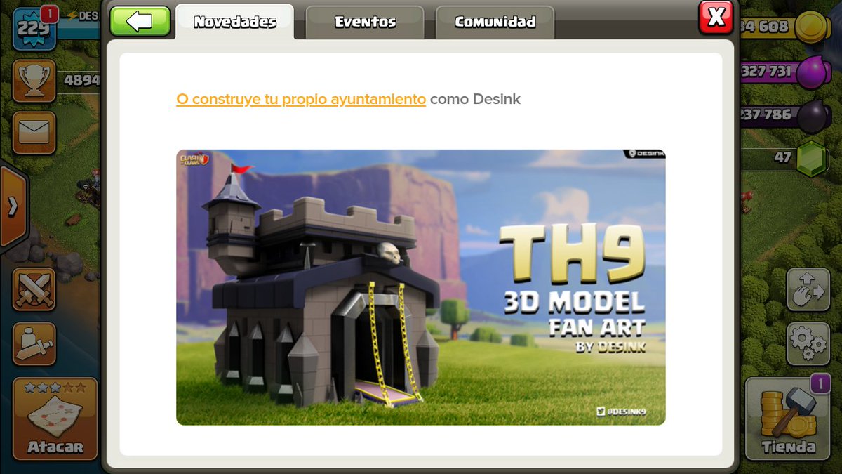 Por 1era vez logramos llegar a lo más profundo de <a href="/ClashofClansESC/">Clash of Clans ES</a> ❤️😍 No saben la enorme alegría que tengo al ver el reconocimiento a nuestro trabajo. En la sección de Tips para Clash, novedades, podrán conseguirlo. Mil gracias, me hicieron el día ❤️