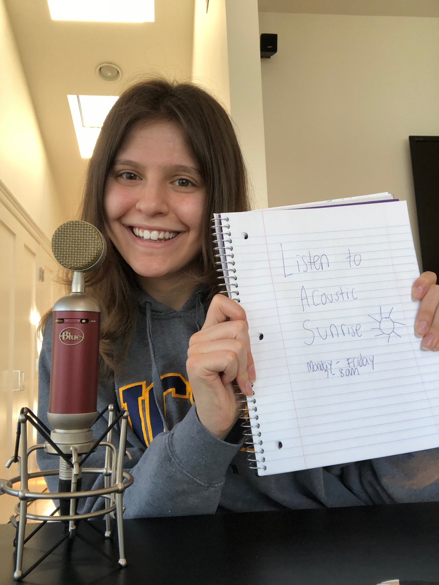 WRHUmusic's tweet photo. Check out our very first #Producertakeover on our Instagram story to see how our Acoustic Sunrise producer, @emma_gart is working hard from home in her little studio! https://t.co/jnsSFvByEz