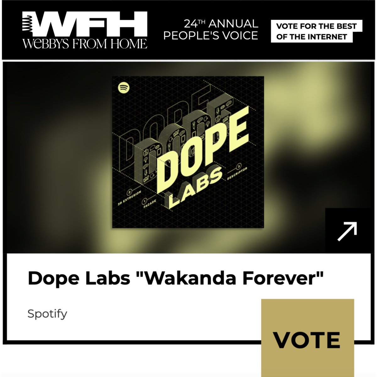 Friends! We were nominated for a Webby Award for our episode “Wakanda Forever”! AHH! We are so humbled to have been included in the nominees and we need your help to win. Click the link in our bio to vote for us! Voting ends May 7!