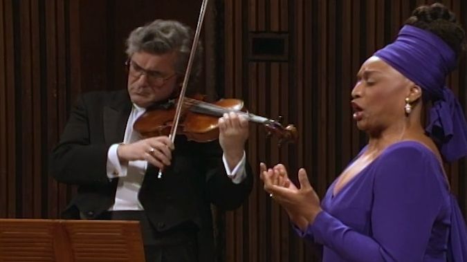 Iconic soprano Jessye Norman triumphs alongside violist Pinchas Zukerman in this 1997 episode of #LiveFromLincolnCenter, which celebrates the great Johannes Brahms. Join us for this <a href="/chambermusic/">Chamber Music Society of Lincoln Center</a> feature! #LincolnCenterAtHome >> youtu.be/9-JY3VcK5zY