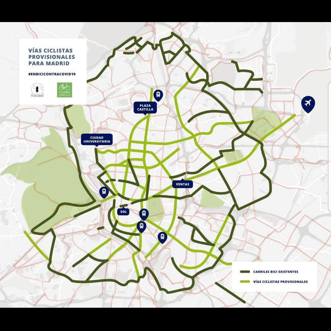 Os invitamos a ver la propuesta de vias ciclistas provisionales presentada por Pedalibre en su web.
bit.ly/3eZDhA0
#EnBiciContraCovid19 #RedCiclista2021 <a href="/CB_Castellana/">Carril Bici Castellana</a> <a href="/AlmeidaPP_/">José Luis Martínez-Almeida</a> <a href="/begonavillacis/">Begoña Villacís</a> <a href="/Pepu_Hernandez/">Pepu Hernández</a> <a href="/Rita_Maestre/">Rita Maestre 🌾</a> 
Necesitamos potenciar la movilidad en bici.