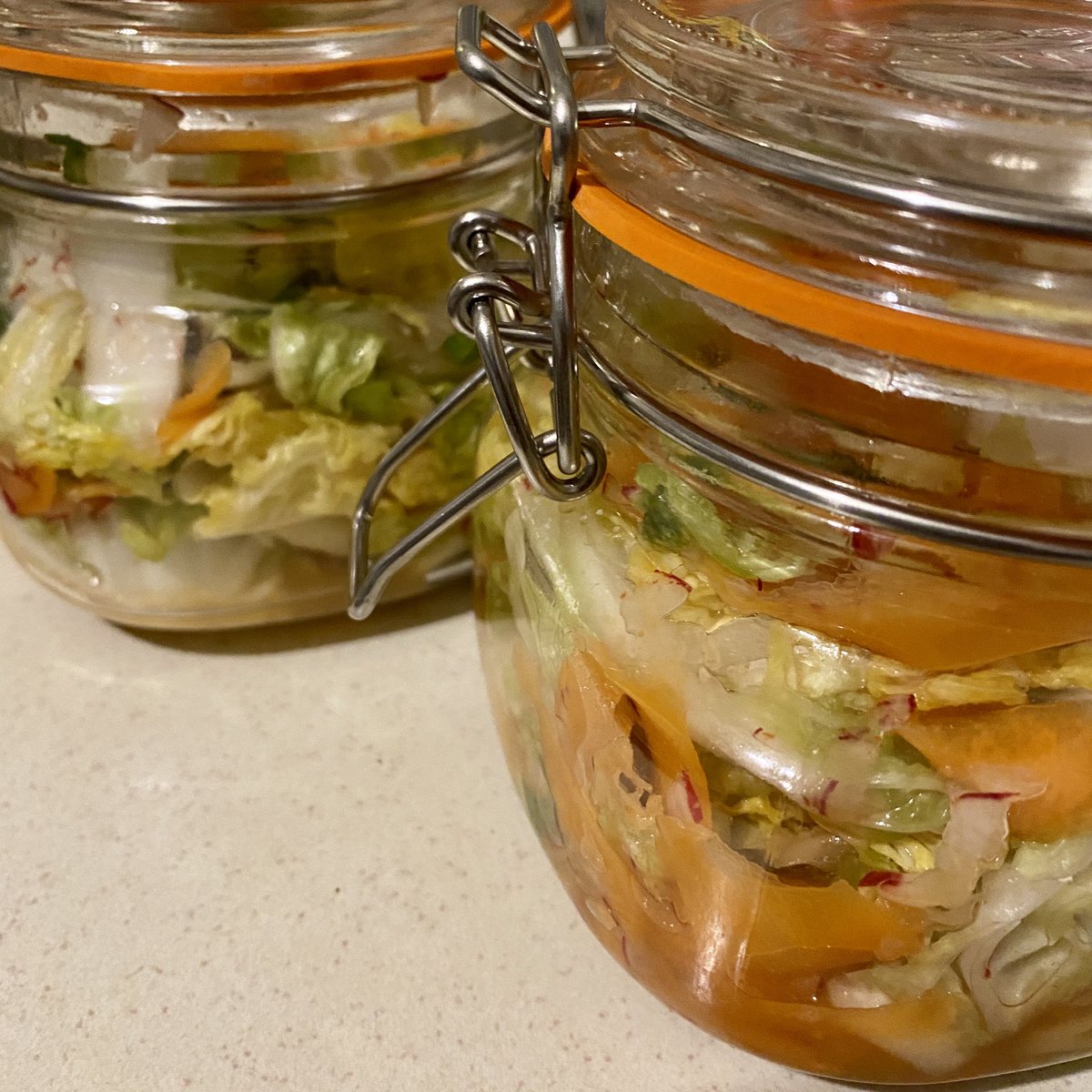 Prepped a lil sushi and kimchi 🍣🍤🥬