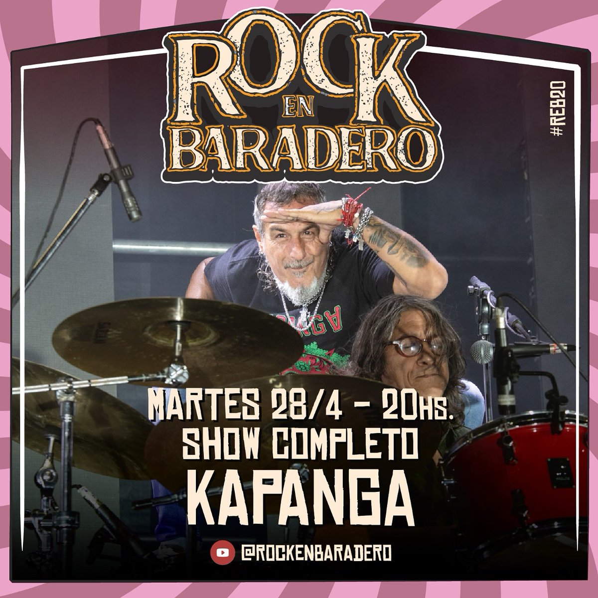 OndaRocking's tweet photo. #HOY HAY SHOW! A LAS 20HS PODES VER EL LIVE DE @RockEnBaradero EN YOUTUBE #DESDECASA @KAPANGASOK
#QuedateEnCasa 
#encasaconkapanga 
#instalive #kapanga #vivo #BUENISIMO 
#ONDAROCKING🤙🤘 https://t.co/8e2f7fmwwS