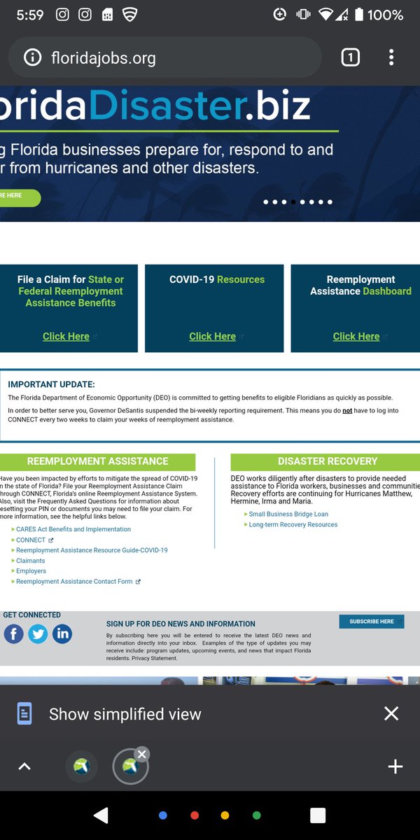 DejayJayD's tweet image. @FLDEO it's right here on your website, it says you are not required to recertify every 2 weeks but you didn't pay me for the weeks I couldn't claim and made my claim inactive too. You are all fucking idiots #FLDEOVirtualProtest