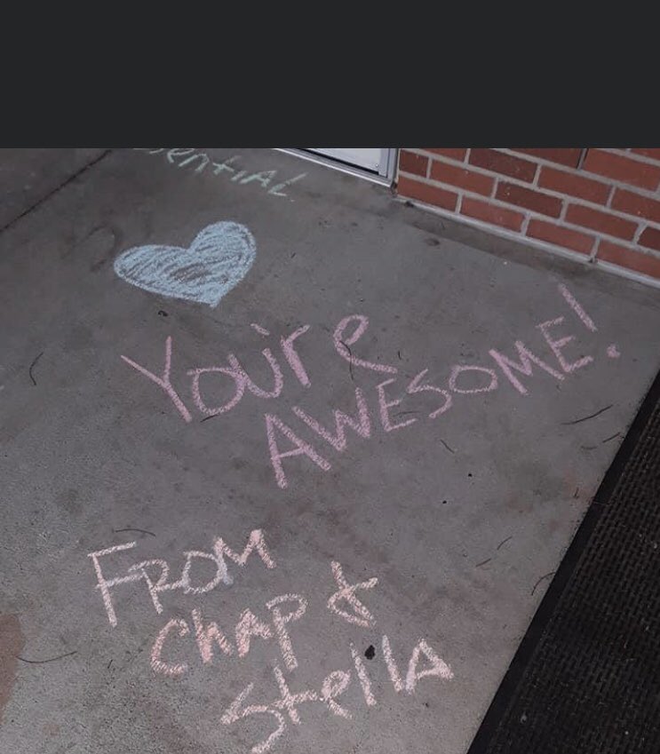 AlvatonElem's tweet photo. Thank You, Stella and Chapter for these beautiful messages left on the sidewalk! We miss you too! We miss all of our Bluebirds and families! 💙 #AESpride #TogetherKy #KYstrong #kytogether #TeamKY @WarrenCoSchools @WCPS_Nutrition https://t.co/bj3wfXEUQ9