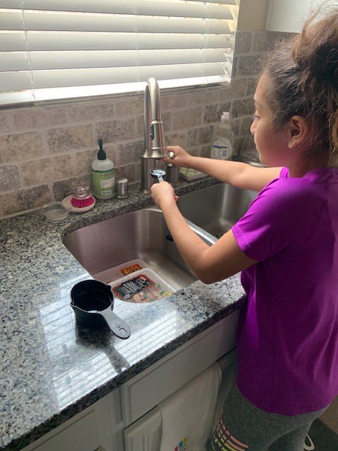 One of my students using measurement at home. <a href="/HumbleISD_SWE/">Summerwood Elementary</a>