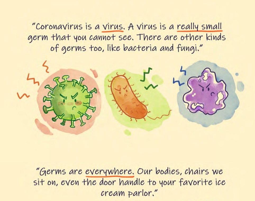 ManteMolepo's tweet photo. Today we read Why We Stay Home by Samantha Harris and Devon Scott. These two medical students do a great job explaining the #coronavirus, how viruses spread and the importance of physical distancing. Download a FREE copy of the book online. @christina_cola @AshtonOCSB @alkinahan https://t.co/1aDYWJ5wDe